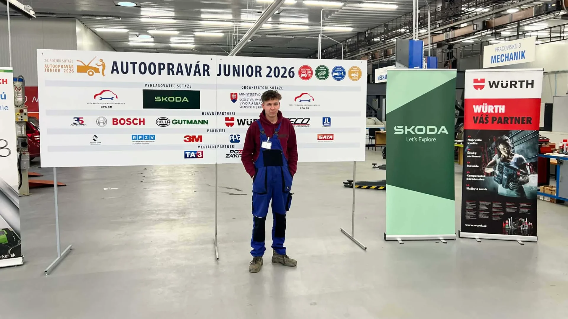 Náš žiak sa zúčastnil súťaže AUTOOPRAVÁR JUNIOR 2026
